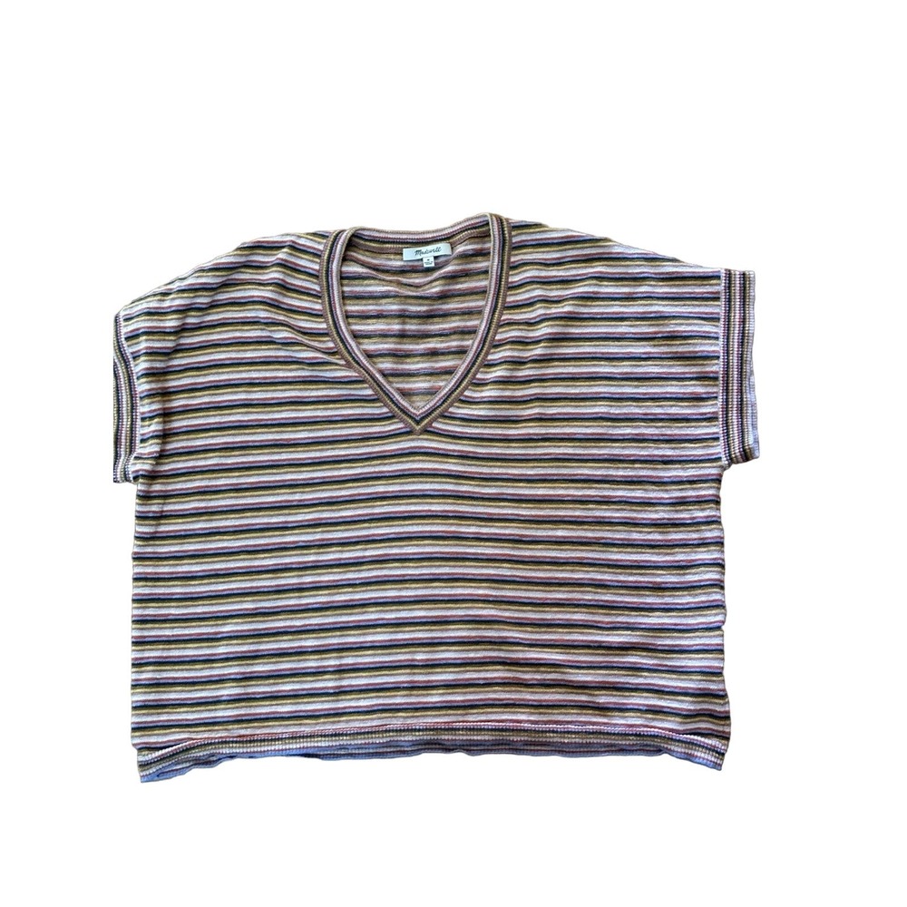 Madewell Striped Paulson Sweater Womens Medium‎ Boxy
